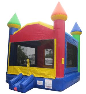 Bouncy House Rainbow Castle Bounce House Moonwalk Jumper 14x14 Dynamite Moon Bounce #DY-BH-RAINBW-14A