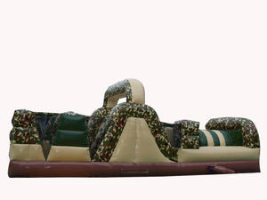 30 Foot Obstacle Course Camouflage Dynamite Commercial Inflatable Classic Moonwalk DY-OC-CAMO-31C