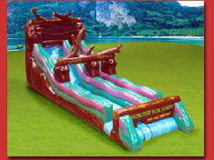 Rear Entrance Wild Rapids Water Slide Commercial Wet/Dry Single Lane Splash Surf Classic Moonwalk